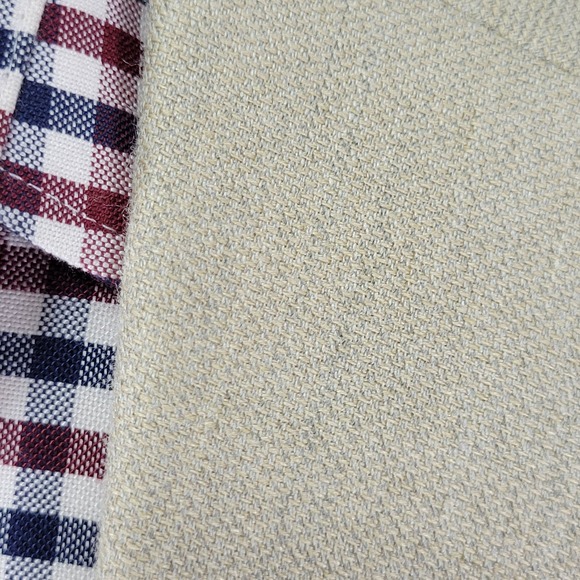 Oscar de la Renta Men's Sport Coat Blazer Two Button Beige Silk Wool Size 42R - Picture 10 of 16